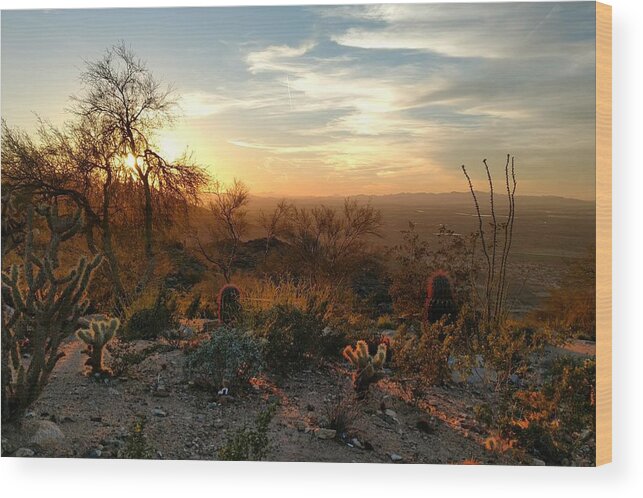  Wood Print featuring the photograph Phoenix Sunset by Brad Nellis