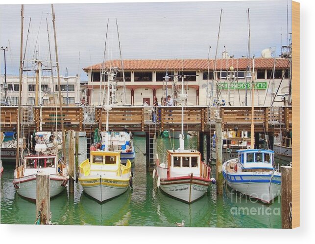 Tourist Attraction Wood Print featuring the photograph Pier 39 by Jody Frankel 