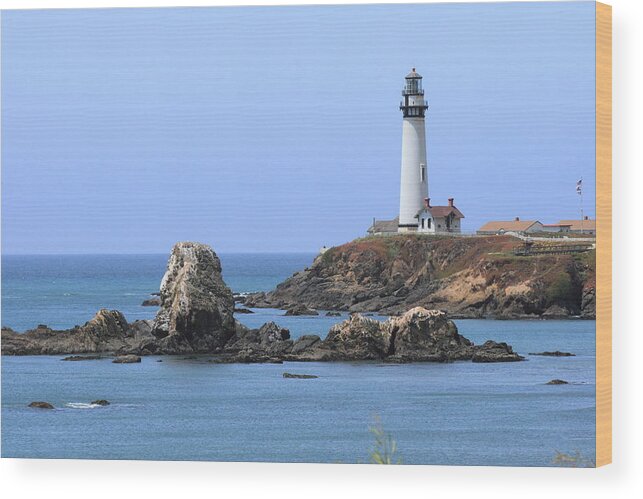 California Wood Print featuring the photograph Pigeon Point Lighthouse by Lou Ford