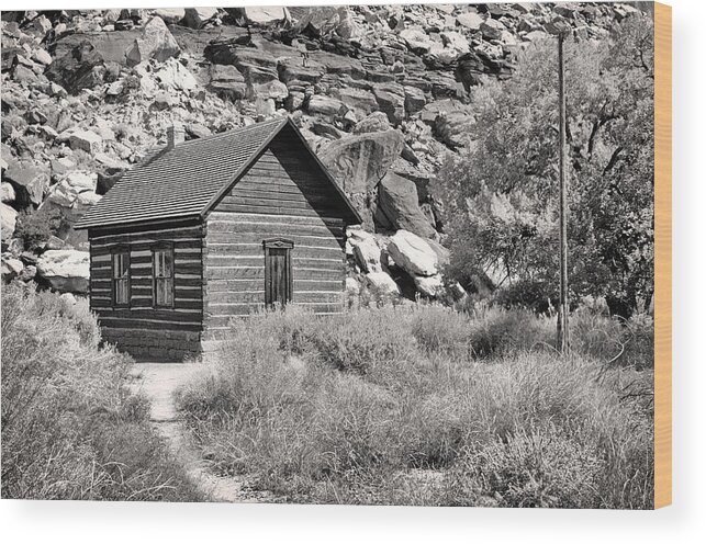 Pioneer Wood Print featuring the photograph Pioneer Schoolhouse by Nicholas Blackwell