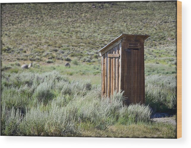 Outhouse Wood Print featuring the photograph Pit Stop by Kelley King