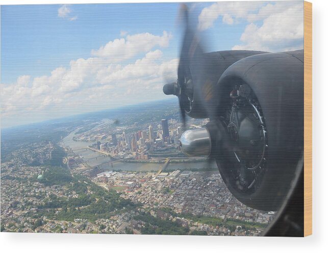 cigaret Kærlig at donere Pittsburgh from a B17 at 3000 feet Wood Print by Joe Lee - Pixels