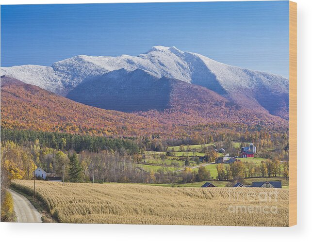 Fall Wood Print featuring the photograph Pleasant Valley Fall Scenic by Alan L Graham