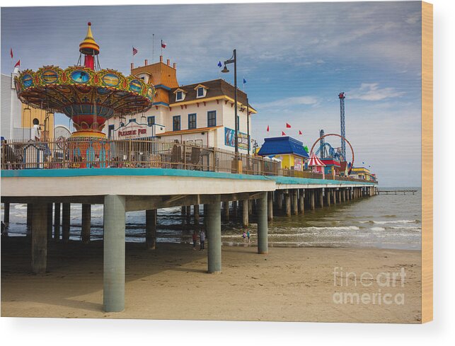 America Wood Print featuring the photograph Pleasure Pier by Inge Johnsson