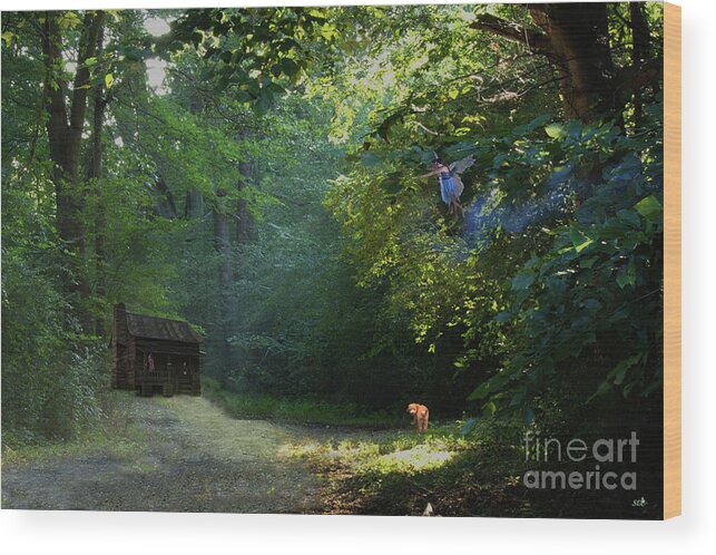 Fairies Wood Print featuring the photograph Pointing the Way by Sandra Clark