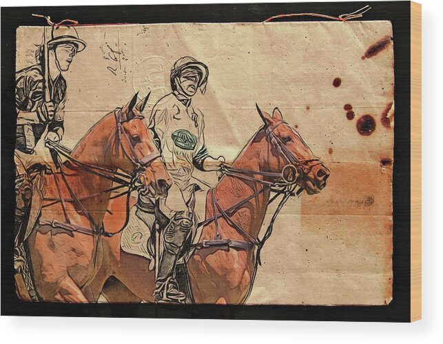 Alicegipsonphotographs Wood Print featuring the photograph Polo Horses by Alice Gipson