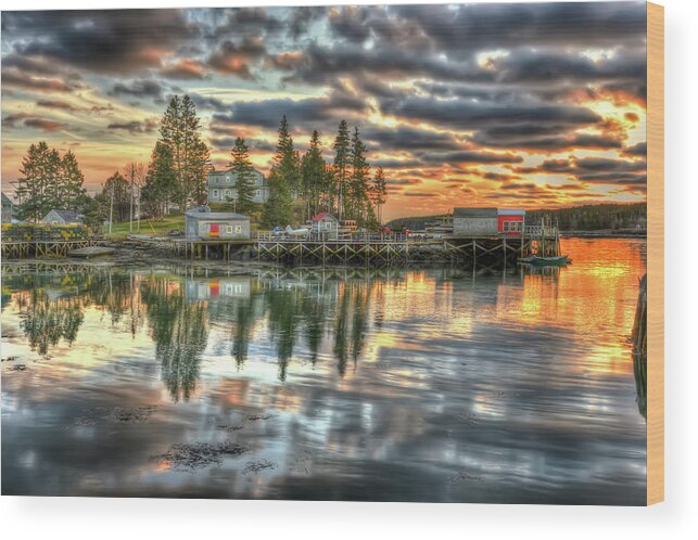 Landscape Wood Print featuring the photograph Port Clyde Majesty by Jeff Cooper