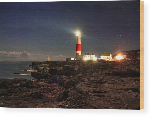 Chesil Beach Wood Print featuring the photograph Portland Bill Lighthouse by David Matthews