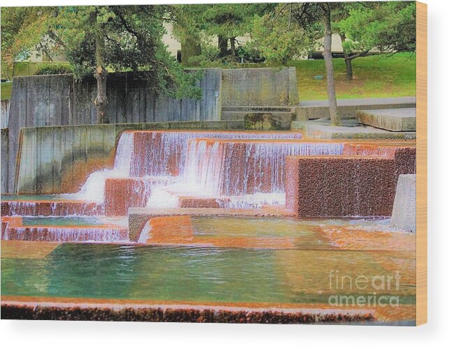 Portland Oregon Wood Print featuring the photograph Portland Waterfall by Merle Grenz