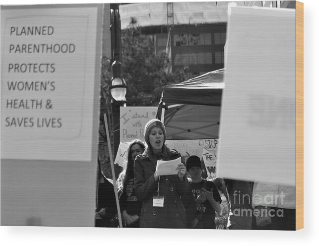 Planned Parenthood Wood Print featuring the photograph PP5 by Anjanette Douglas