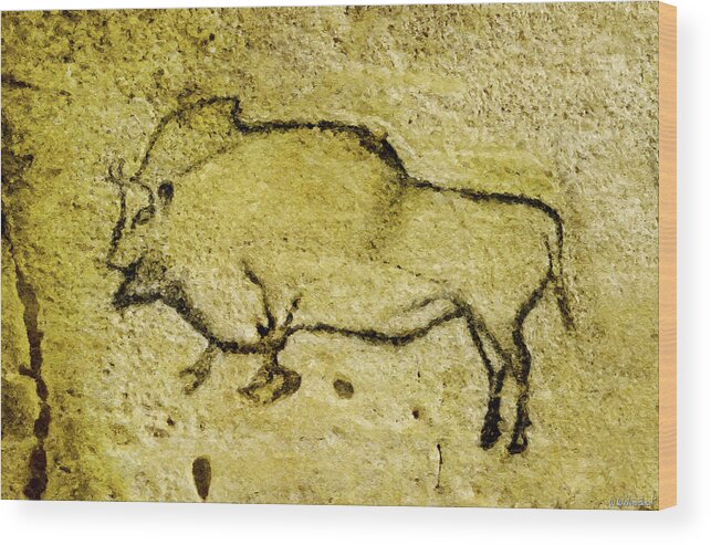 Bison Wood Print featuring the digital art Prehistoric Bison 1- La Covaciella by Weston Westmoreland