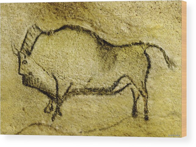 Bison Wood Print featuring the digital art Prehistoric Bison 2 - La Covaciella by Weston Westmoreland