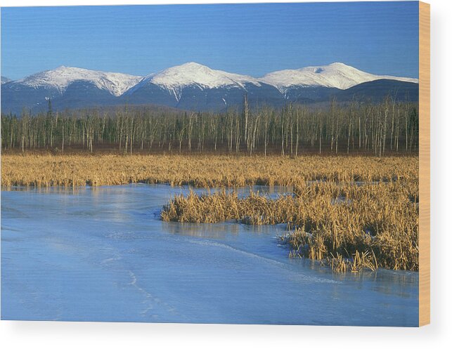 New Hampshire Wood Print featuring the photograph Presidential Range from Pondicherry Refuge by John Burk