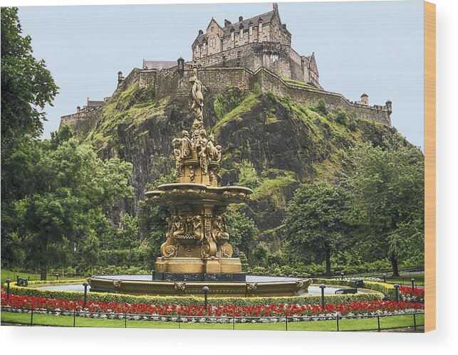 Princes St. Gardens Wood Print featuring the photograph Princes Street Gardens by Sally Weigand