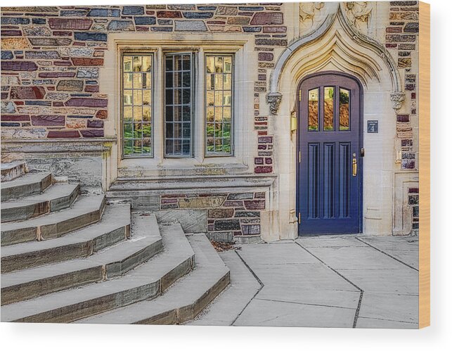 Princeton University Wood Print featuring the photograph Princeton University Lockhart Hall by Susan Candelario