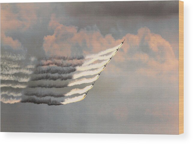 2014-06-29 Snow Birds Air Show Wood Print featuring the photograph Professionalism Of Excellence by Nick Mares