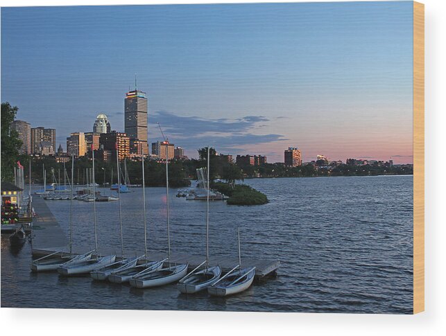 Boston Pride Wood Print featuring the photograph Prudential Center lit in Rainbow Colors by Juergen Roth
