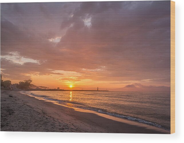 Great Lakes Wood Print featuring the photograph Purple Haze by Patti Raine