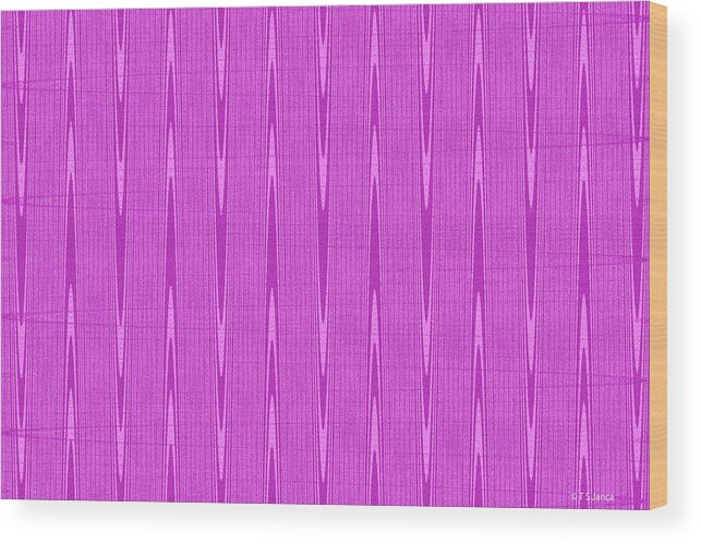 Purple Janca Abstract Panel #1151ew1abrp Wood Print featuring the digital art Purple Janca Abstract Panel #1151ew1abrp by Tom Janca