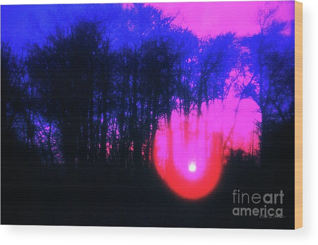 Landscape Wood Print featuring the photograph Purple Sunset by Craig J Satterlee