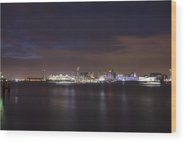 Cunard Wood Print featuring the photograph Queen Mary 2 by Spikey Mouse Photography