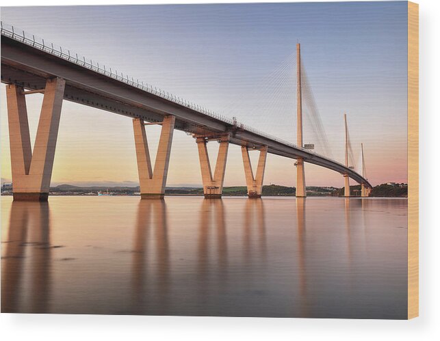 Bridge Wood Print featuring the photograph Queensferry Crossing by Grant Glendinning