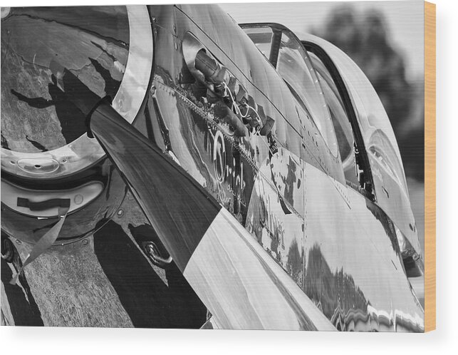 P51 Wood Print featuring the photograph Quick Silver Closeup by Chris Buff