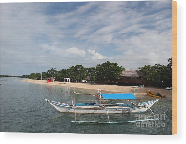 Philippines Wood Print featuring the photograph Quiet Beach by Wilko van de Kamp Fine Photo Art