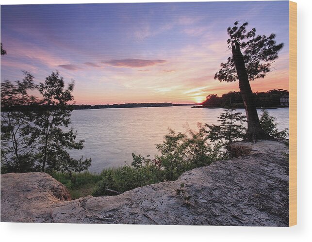 Sunset Wood Print featuring the photograph Quiet Sunset by Jennifer Casey