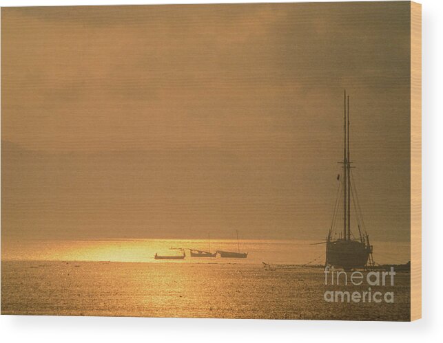 Sunset Wood Print featuring the photograph Raha Sunset by Werner Padarin