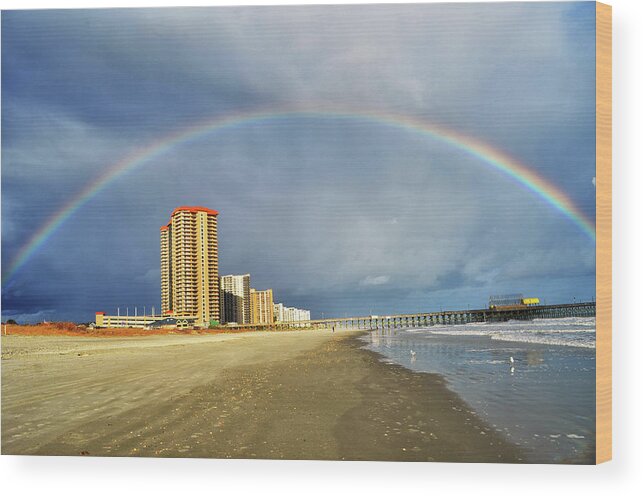 Rainbow Wood Print featuring the photograph Rainbow Beach by Kelly Reber