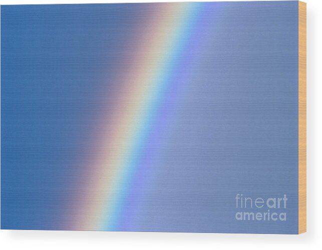Beautiful Wood Print featuring the photograph Rainbow In Gray Skies by Mary Van de Ven - Printscapes