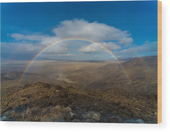 Rainbow Wood Print featuring the photograph Rainbow Over Borrego Springs by TM Schultze