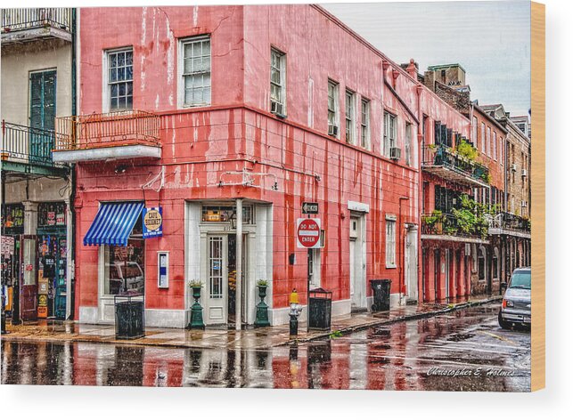 Rain Wood Print featuring the photograph Rainy Corner by Christopher Holmes