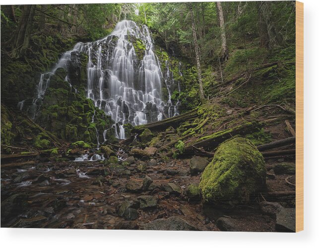 Mt. Hood Wood Print featuring the photograph Ramona Falls by Brian Bonham