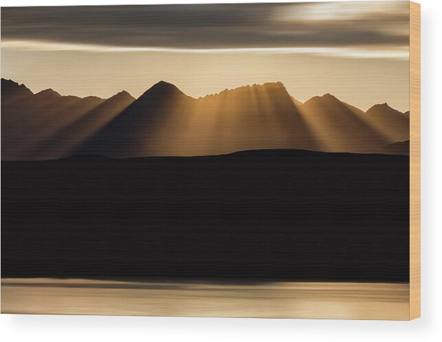 Mountains Wood Print featuring the photograph Rays of Light by Scott Slone