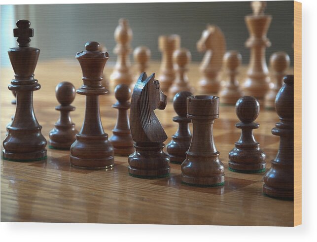 Chess Wood Print featuring the photograph Ready for Battle by Frank Mari