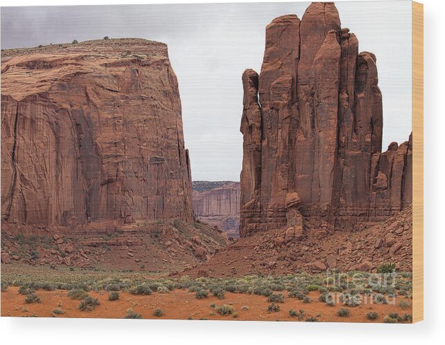 Monument Valley Print Wood Print featuring the photograph Red Gap by Jim Garrison