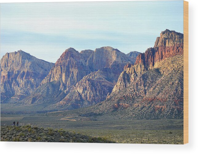 Red Rock Canyon Wood Print featuring the photograph Red Rock Canyon - Scale by Glenn McCarthy Art and Photography