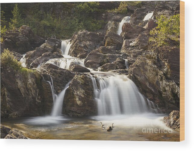 Red Rock Falls Wood Print featuring the photograph Red Rock Falls by Dennis Hedberg