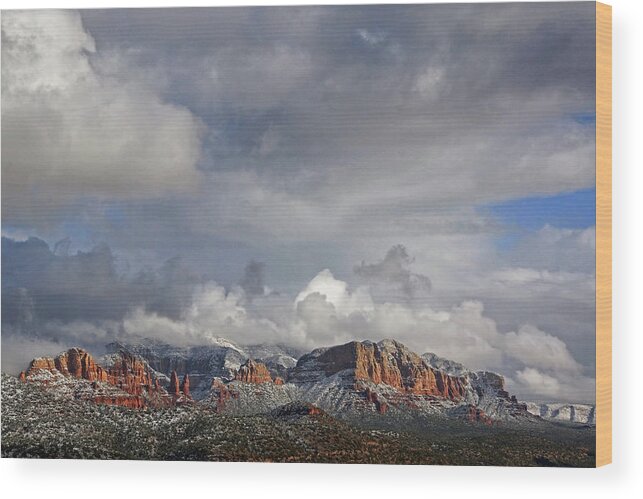 Redrockformations Wood Print featuring the photograph Red Rocks of Sedona by Theo