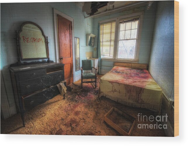 New York Wood Print featuring the photograph Redrum by Michael Ver Sprill