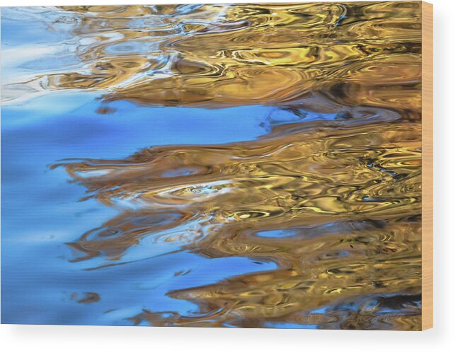 Abstract Wood Print featuring the photograph St. Johns Reflection XIII by Stacey Sather