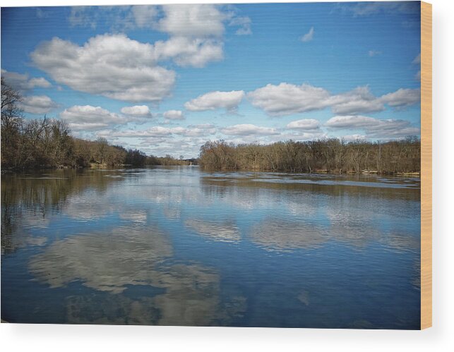 Water Wood Print featuring the photograph Reflections by Peter Ponzio