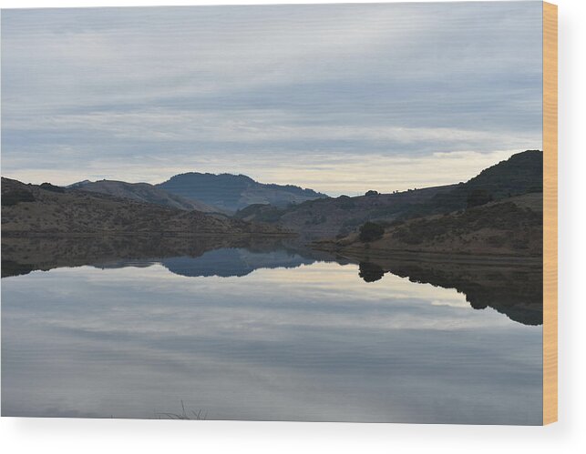 Water Wood Print featuring the photograph Reservoir Reflection by D Patrick Miller