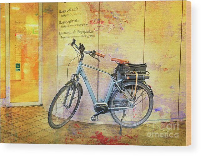 Iceland Wood Print featuring the photograph Reykjavik Museum of Photography Bicycle by Craig J Satterlee