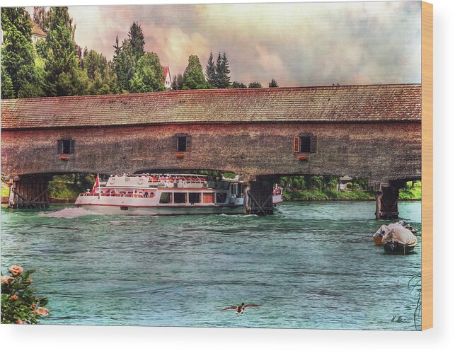 Switzerland Wood Print featuring the photograph Rhine Shipping by Hanny Heim