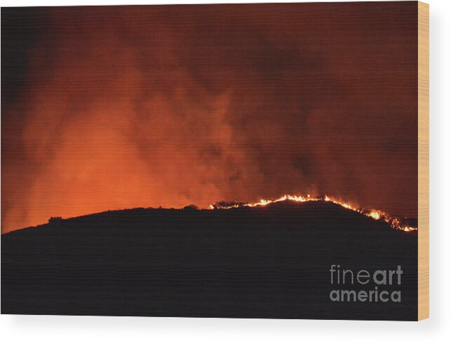 Fire Wood Print featuring the photograph Ridge On Fire by Dan Holm