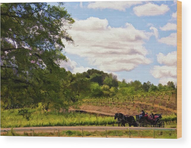 Bridlewood Wood Print featuring the digital art Riding Along by Patricia Stalter