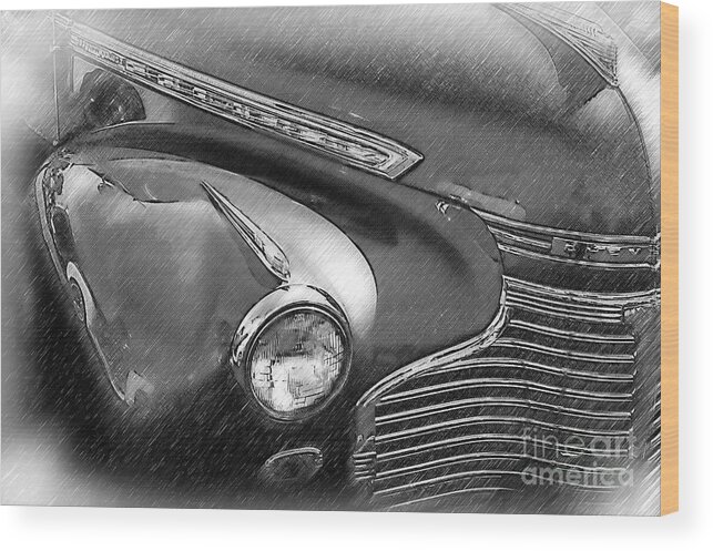 Cars Wood Print featuring the digital art Right Front Fender by Kirt Tisdale
